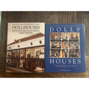Lot Dollhouse Miniature Books Rockefeller Folk Art & Mitchell Beazley Reference